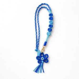Double Blue Flower Lanyard